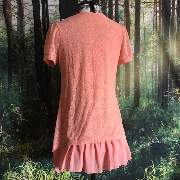 Peach dress with cream collar 🍄 - Picture 5 of 5